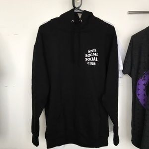 Anti social social club hoodie black